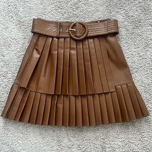 NWT Zara Faux Leather Skirt